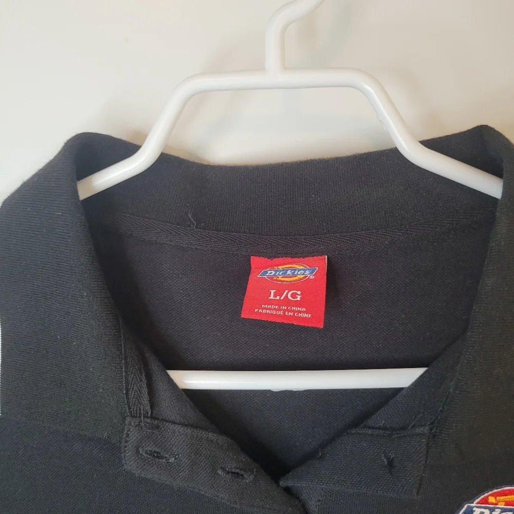 Dickies Black & White Collar Crop Shirt - Picture 4 of 4